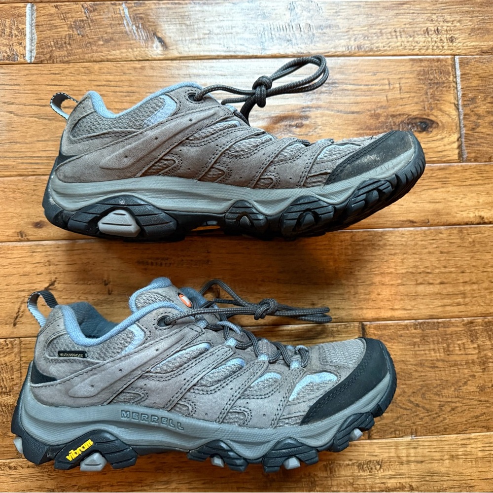 Merrell Moab 3 Waterproof Mid Hiking Boots in EUC, sz 10, Granite color - Picture 2 of 5